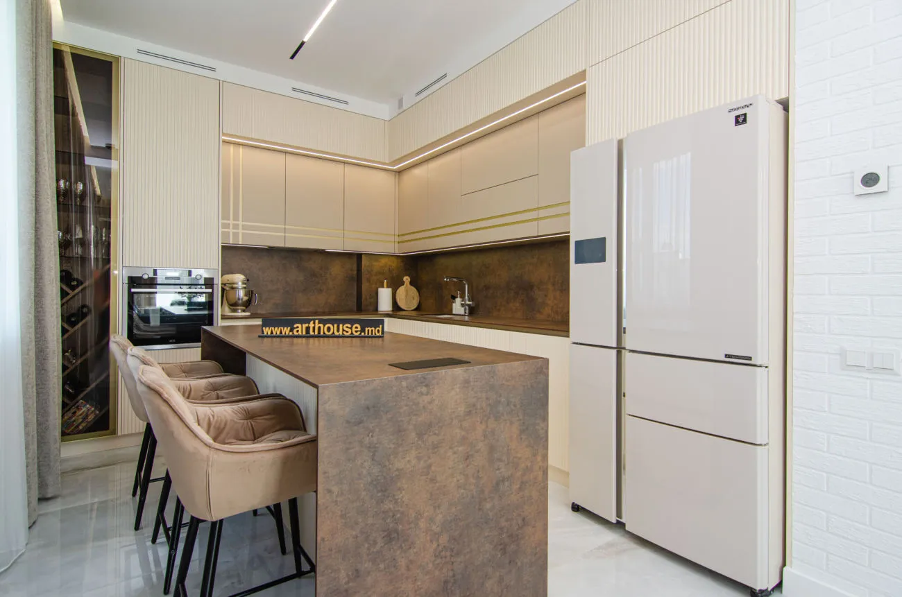 bucatarie mdf vopsit in linii la comanda